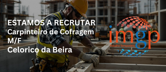 Carpinteiro de Cofragem (M/F) - Entrada Imediata &mdash; Celorico da Beira